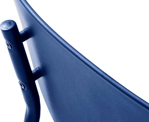 Unique Furniture Modrá plastová jídelní židle Kirkland
