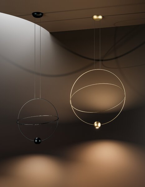 Lodes LED závěsné svítidlo Elara M, 1x9W + 1x18W pr. 60cm Barva: Černá, Teplota světla: 2700K - teplá bílá