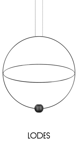 Lodes LED závěsné svítidlo Elara L, 1x9W + 1x18W pr. 80cm Barva: Černá, Teplota světla: 2700K - teplá bílá