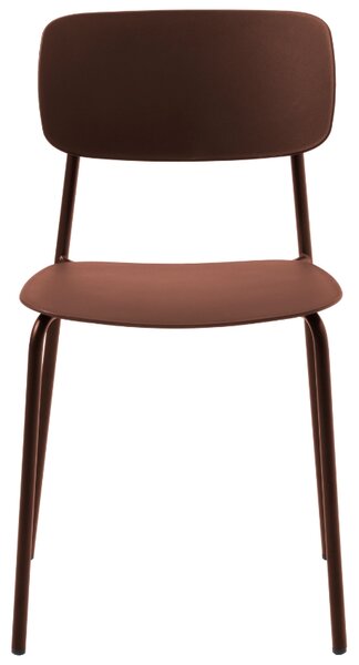 Unique Furniture Terakotově červená plastová jídelní židle Kirkland