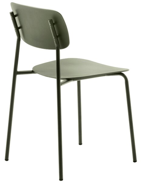 Unique Furniture Zelená plastová jídelní židle Kirkland