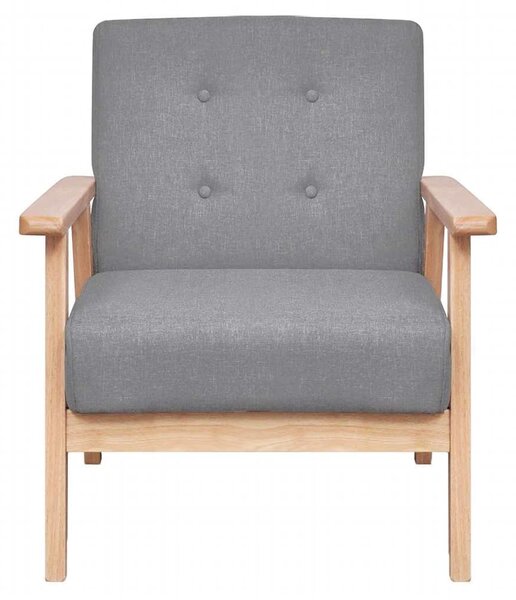 Sedací souprava 2 kusy textil světle šedá 272220