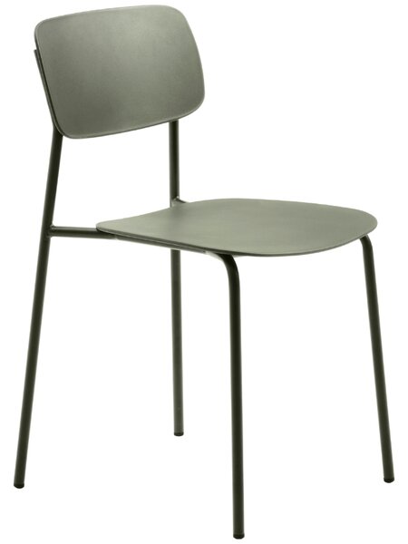Unique Furniture Zelená plastová jídelní židle Kirkland