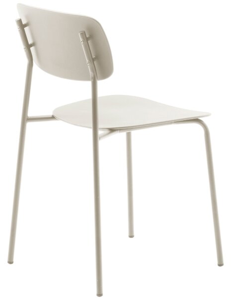 Unique Furniture Béžovošedá plastová jídelní židle Kirkland