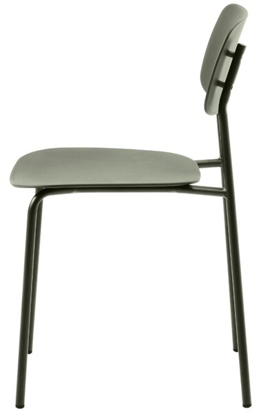 Unique Furniture Zelená plastová jídelní židle Kirkland