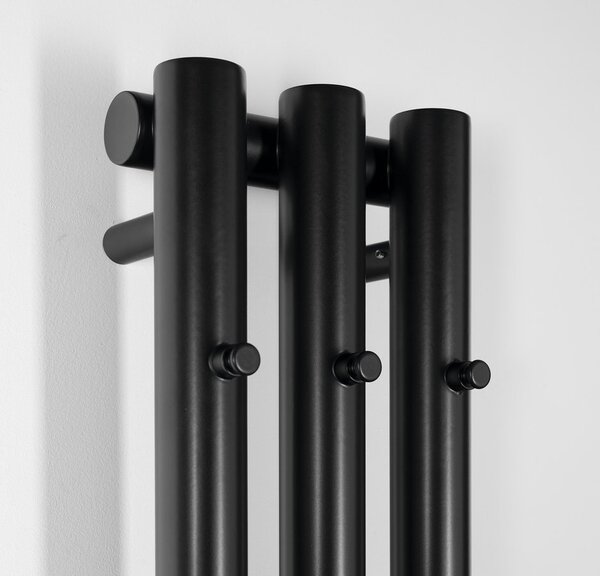Sapho Sapho, PILON topné těleso 196x1800mm, se 3 háčky, černá mat, IZ128T
