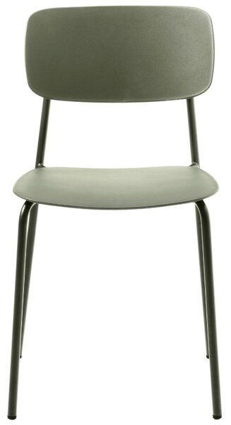 Unique Furniture Zelená plastová jídelní židle Kirkland