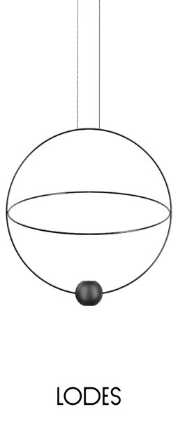Lodes LED závěsné svítidlo Elara M, 1x9W + 1x18W pr. 60cm Barva: Černá, Teplota světla: 2700K - teplá bílá