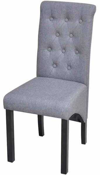 Jídelní židle 4 ks světle šedé textil 272245