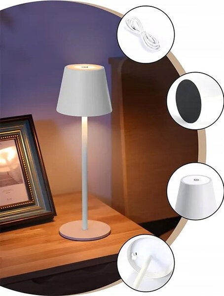 LED stolní lampa, s dotykovým ovládáním, 3 režimy barvy světla, 2,5 W, 200 lm