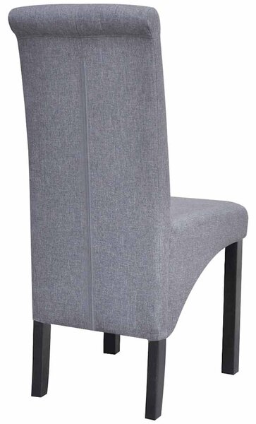 Jídelní židle 4 ks světle šedé textil 272245