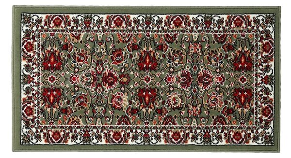 Obdélníkový koberec s perským vzorem zelená 60x110 cm