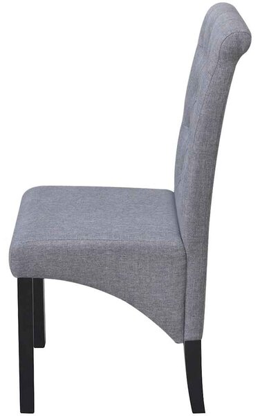 Jídelní židle 4 ks světle šedé textil 272245