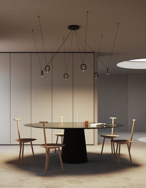 Lodes LED závěsné svítidlo IVY V, Ø 14,5 cm, 1x3W Barva: Matná černá, Teplota světla: 2700K - teplá bílá