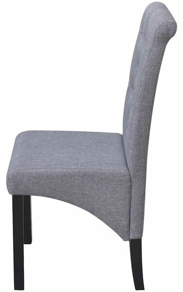 Jídelní židle 6 ks světle šedé textil 272246