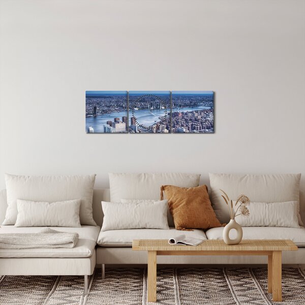 Obraz New Yorku (s hodinami) (90x30 cm)