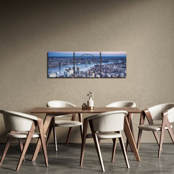 Obraz New Yorku (s hodinami) (90x30 cm)