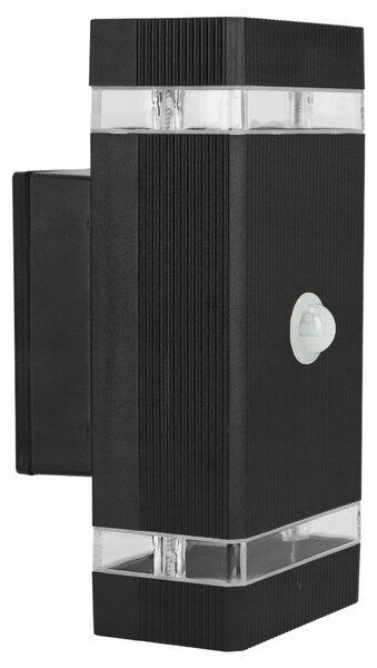 LED fasádní svítidlo, patice 2× GU10, IP54, 235 × 107 × 110 mm