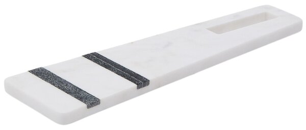 Bílo-černé mramorové servírovací prkénko Kave Home Nira 40 x 12 cm