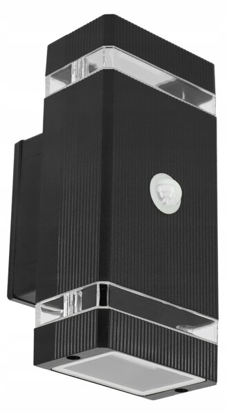 LED fasádní svítidlo, patice 2× GU10, IP54, 235 × 107 × 110 mm
