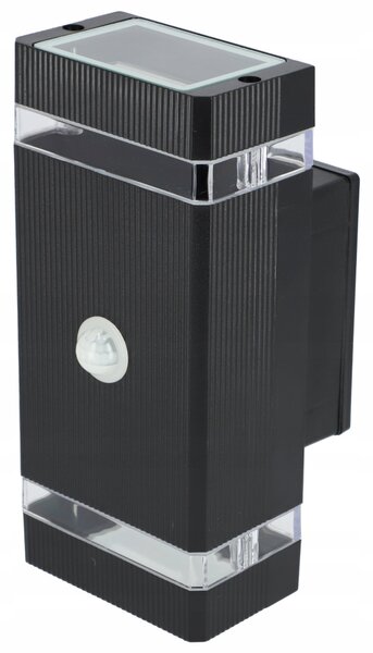 LED fasádní svítidlo, patice 2× GU10, IP54, 235 × 107 × 110 mm