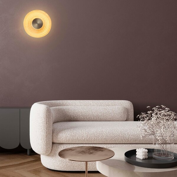 Zlaté skleněné nástěnné LED světlo Nova Luce Nous 30 cm