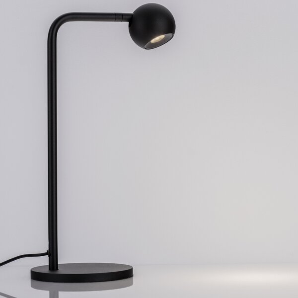 Černá kovová stolní LED lampa Nova Luce Sfera