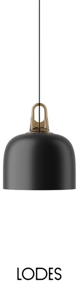 Lodes Závěsné svítidlo Jim Bell, Ø 28 cm, 1xE27 Barva: Matná černá, Barva struktury: Šedá
