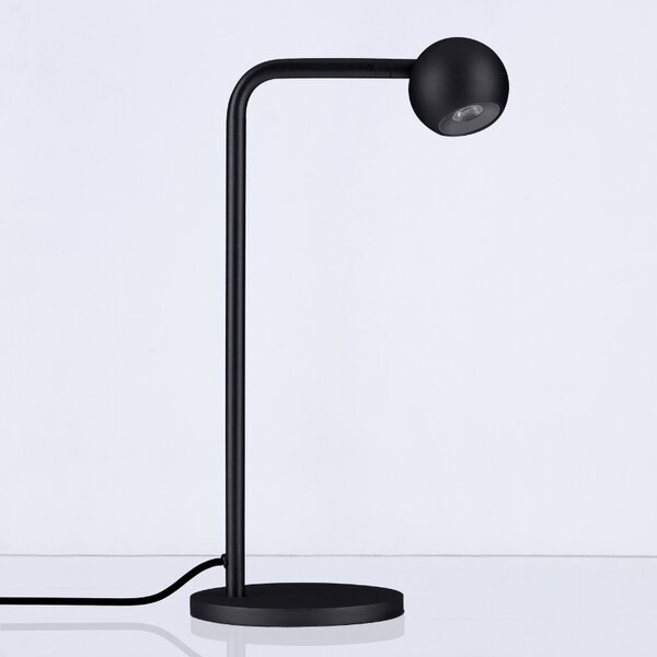 Černá kovová stolní LED lampa Nova Luce Sfera