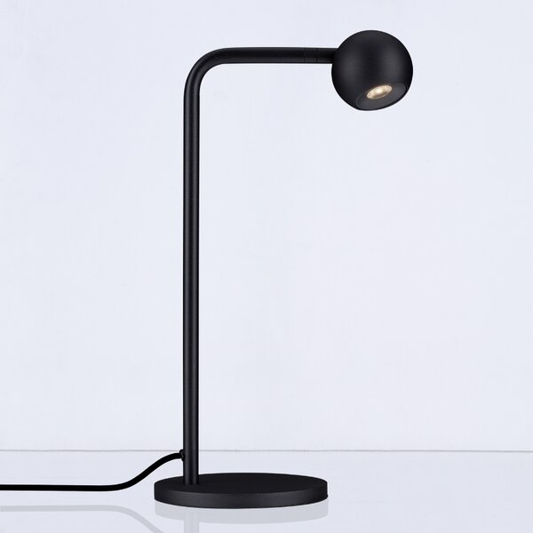 Černá kovová stolní LED lampa Nova Luce Sfera