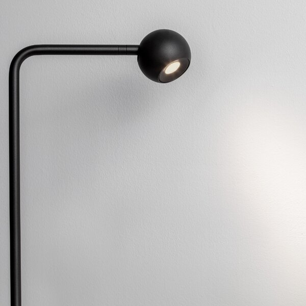 Černá kovová stojací LED lampa Nova Luce Sfera 125,5 cm