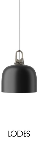 Lodes Závěsné svítidlo Jim Bell, Ø 28 cm, 1xE27 Barva: Matná černá, Barva struktury: Šedá