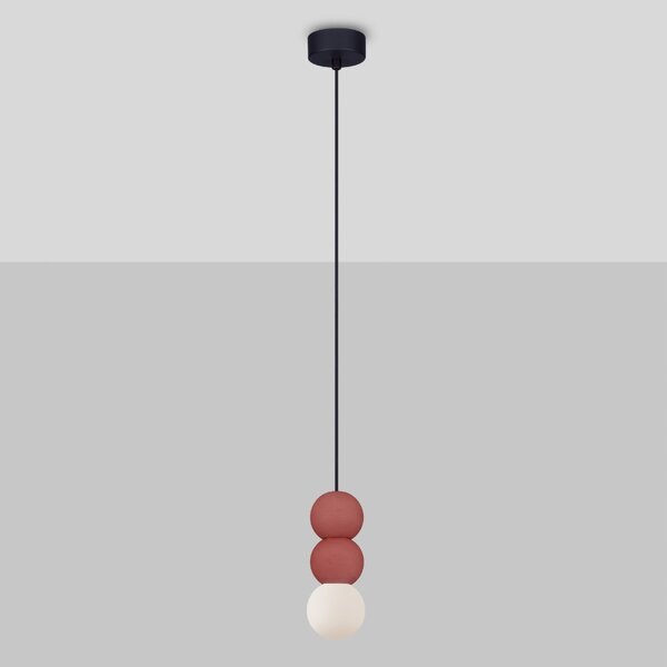 Červené závěsné světlo Nova Luce Nula II. 8 cm