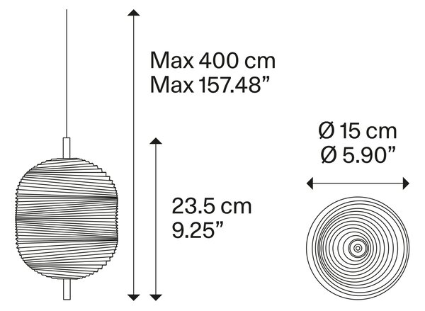 Lodes LED závěsné svítidlo Jefferson S, v.23,5cm, 1x3W Barva: Zlatá