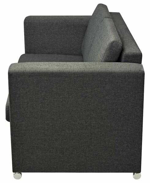 Dvojdílná sada pohovek textil tmavě šedá 274214