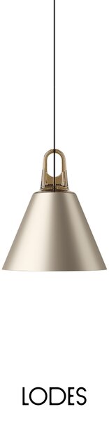Lodes Závěsné svítidlo Jim Cone, Ø 28 cm, 1xE27 Barva: Matná černá, Barva struktury: Šedá