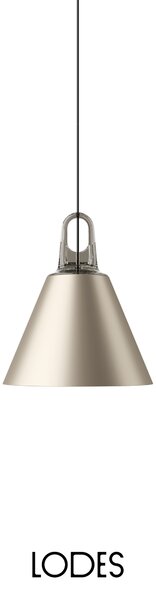 Lodes Závěsné svítidlo Jim Cone, Ø 28 cm, 1xE27 Barva: Matná černá, Barva struktury: Šedá
