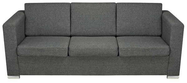 Dvojdílná sada pohovek textil tmavě šedá 274214