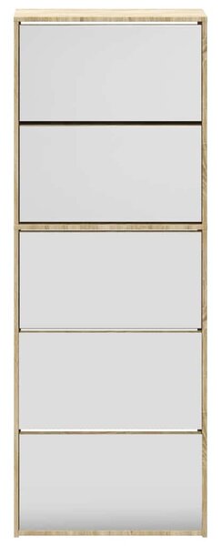 Botník pětipatrový zrcadlo dub 63 x 17 x 169,5 cm 273937