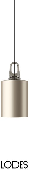 Lodes Závěsné svítidlo Jim Cylinder, Ø 17,5 cm, 1xE27 Barva: Matná černá, Barva struktury: Šedá