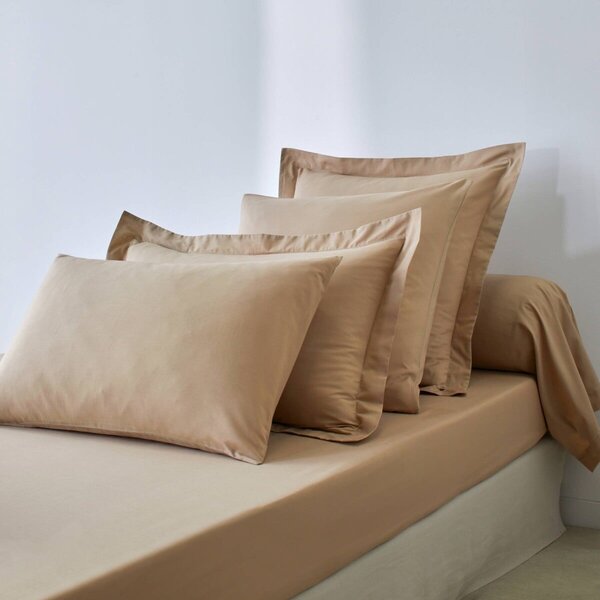 Jednobarevné napínací prostěradlo zn. Colombine® s hloubkou rohů 32 cm, z bavlny béžová 90x190 cm