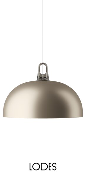 Lodes Závěsné svítidlo Jim Dome, Ø 50 cm,1x E27 Barva: Matná černá, Barva struktury: Šedá