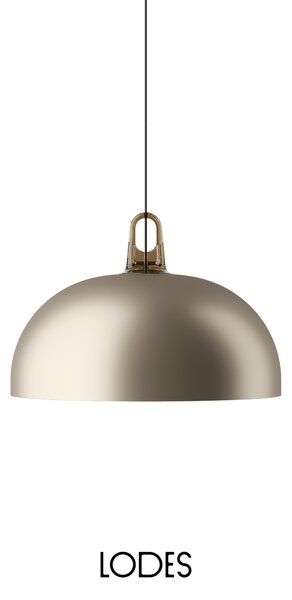 Lodes Závěsné svítidlo Jim Dome, Ø 50 cm,1x E27 Barva: Matná černá, Barva struktury: Šedá