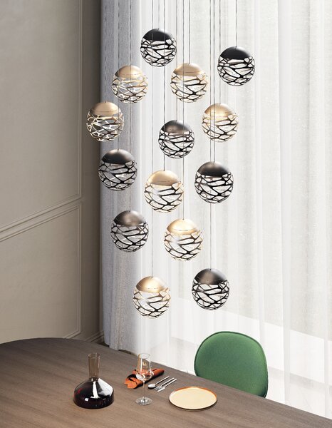 Lodes LED závěsné svítidlo Kelly Cluster, Ø 18 cm, 2700 K, 1x7W Barva: Matná černá