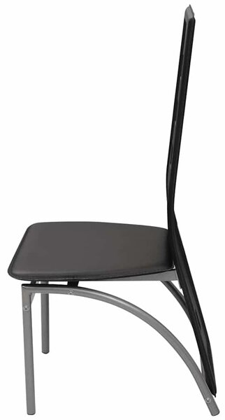 Jídelní židle 6 ks černé umělá kůže 274309