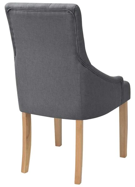 Jídelní židle 6 ks tmavě šedé textil 274424