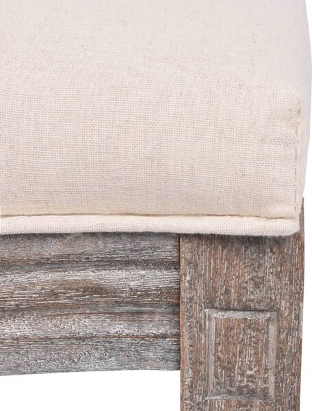 Jídelní židle 6 ks krémové textil 274620
