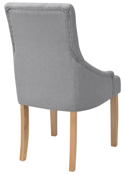 Jídelní židle 4 ks světle šedé textil 274421