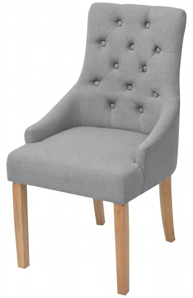 Jídelní židle 4 ks světle šedé textil 274421