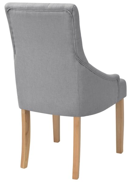Jídelní židle 6 ks světle šedé textil 274422